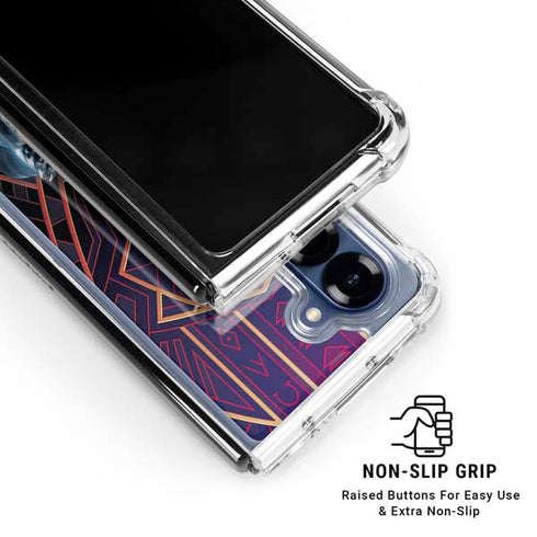 Marvel Black Panther Wakanda Salute Galaxy Z Fold6 Clear Case